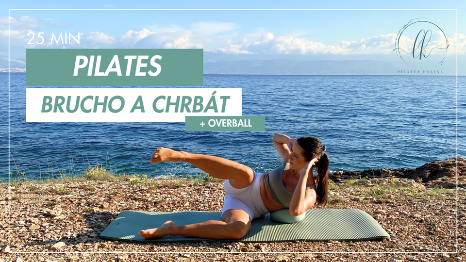 BRUCHO A CHRBÁT || 25-minútové pilates cvičenie na posilnenie brušných a chrbtových svalov (s loptou overball)